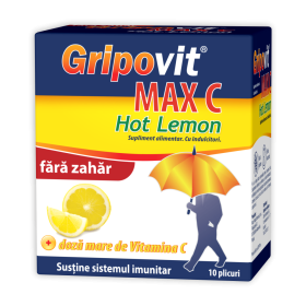 Gripovit® MAX C Hot Lemon fără zahăr*10 plicuri 