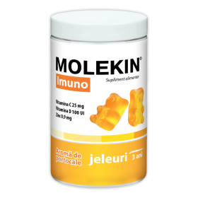 Molekin® IMUNO 3 ani+*60 jeleuri gumate cu aromă de portocale
