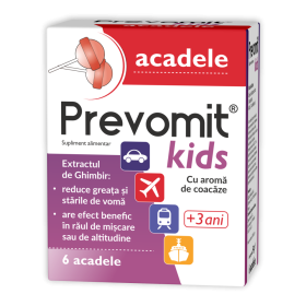 Prevomit® KIDS 3 ani+*6 acadele cu aromă de coacăze