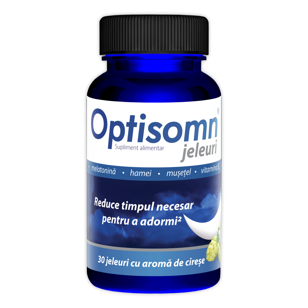 Optisomn *30 jeleuri gumate cu aromă de cireşe