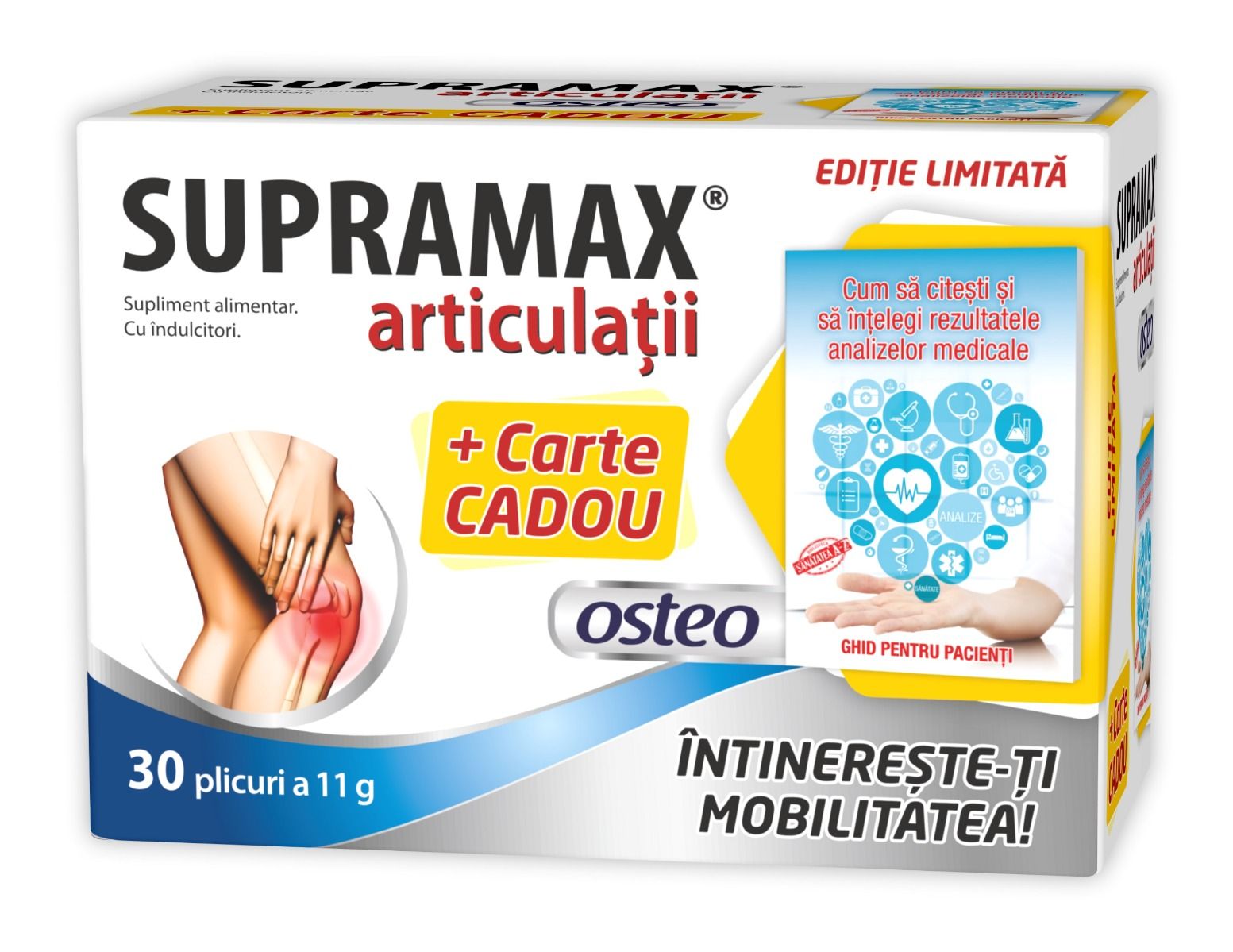SUPRAMAX articulaţii OSTEO*30 plicuri + ghid pacient CADOU