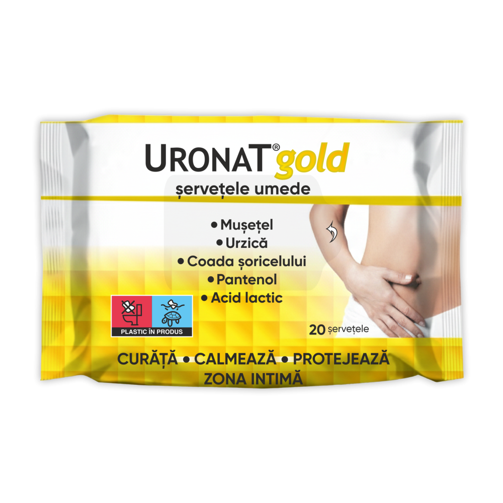 Uronat GOLD şerveţele umede pentru igiena intimă*20 buc.
