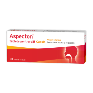 Aspecton® Cassis gât*30 tablete de supt