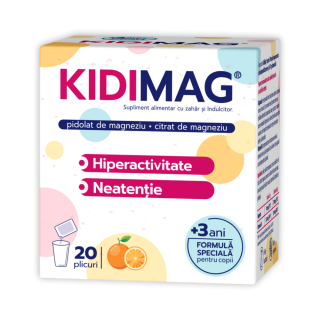 Kidimag® 3 ani+ magneziu ionic*20 plicuri