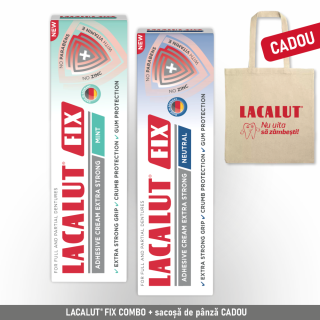 LACALUT® FIX COMBO + sacoșă bumbac CADOU