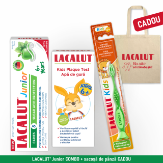LACALUT® Junior COMBO + sacoșă bumbac CADOU