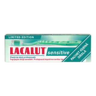 LACALUT® Sensitive Set (pastă*75 ml + periuță)