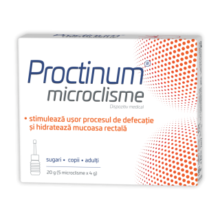 Proctinum® microclisme 0+ ani*20 g (5 unidoze x 4 g)
