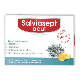 Salviasept® ACUT fără zahăr*12 cpr. de supt