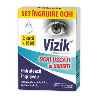 VIZIK® picături pentru ochi uscaţi şi obosiţi Set (2 x 10 ml)