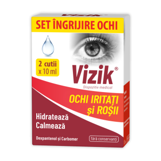 VIZIK® picături pentru ochi iritaţi şi roşii*10 ml Set (2 x 10 ml)