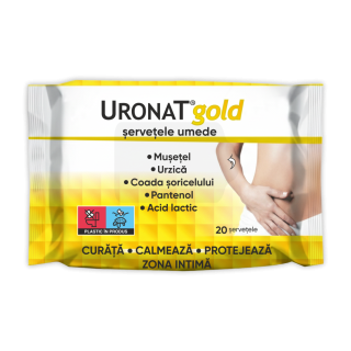 Uronat® GOLD şerveţele umede pentru igiena intimă*20 buc.