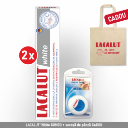 LACALUT White COMBO + sacoșă bumbac CADOU