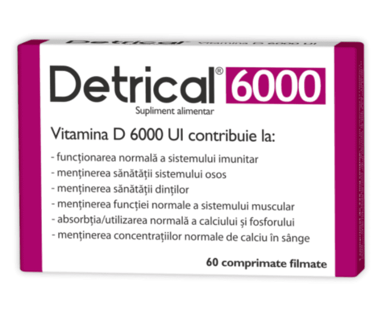 detrical 6000 vitamina d3 efervescenta imunitate scazuta