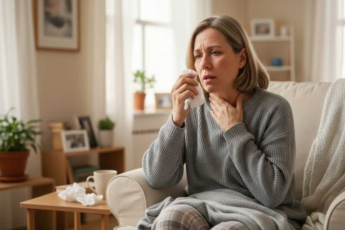 Simptome de raceala - cum recunosti semnele_Persoana adulta prezentand simptomele tipice ale racelii