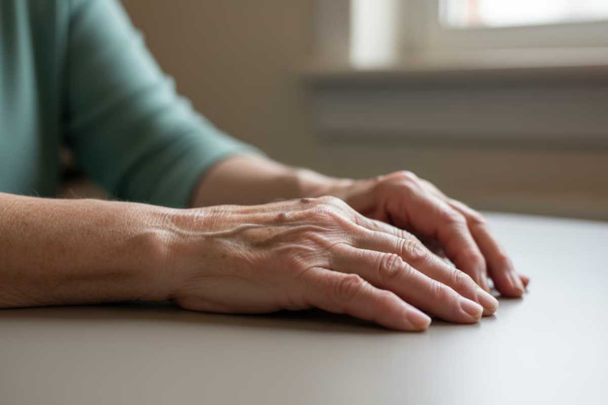 Fotografie detaliata a mainilor afectate de artrita