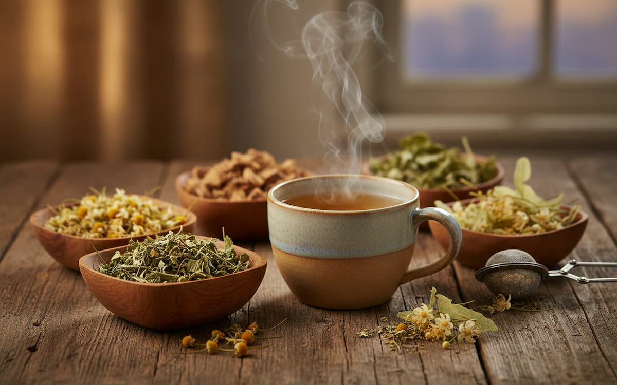 Colectie de plante medicinale si ceaiuri naturale pentru somn