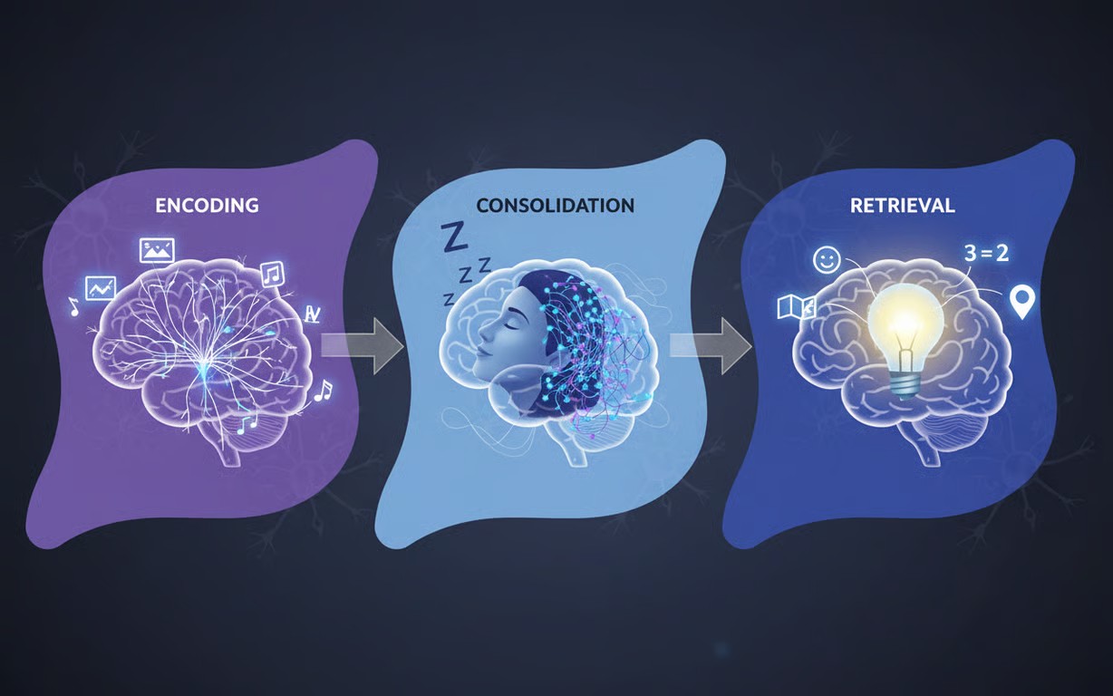 Cum funcționează memoria - procesele și etapele memoriei