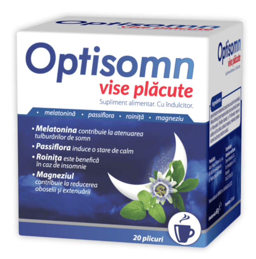 Optisomn vise palcuta bautura tip ceai cu melatonina