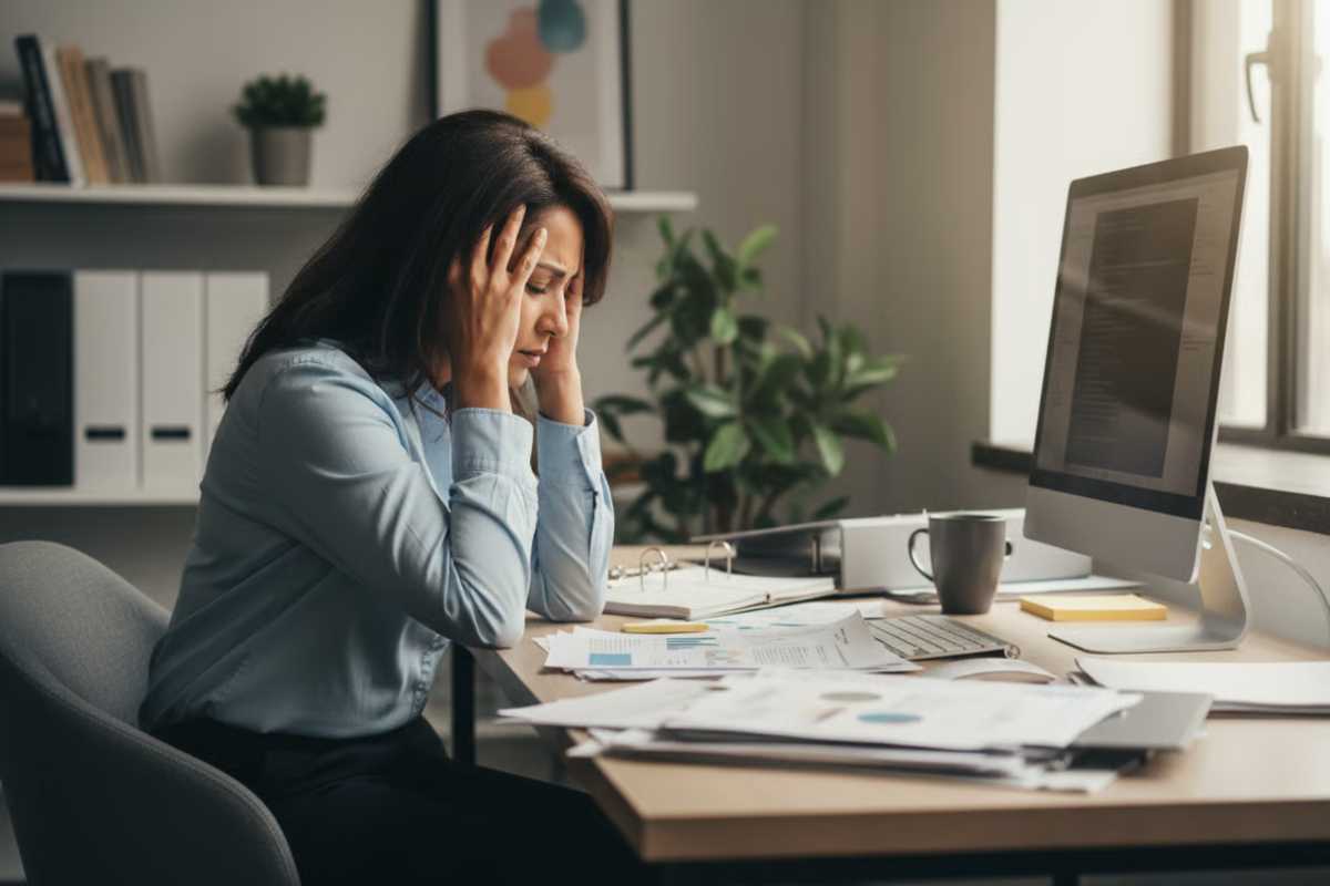 Ce este stresul si cum se defineste_Persoana manifestand semne vizibile de stres psihologic